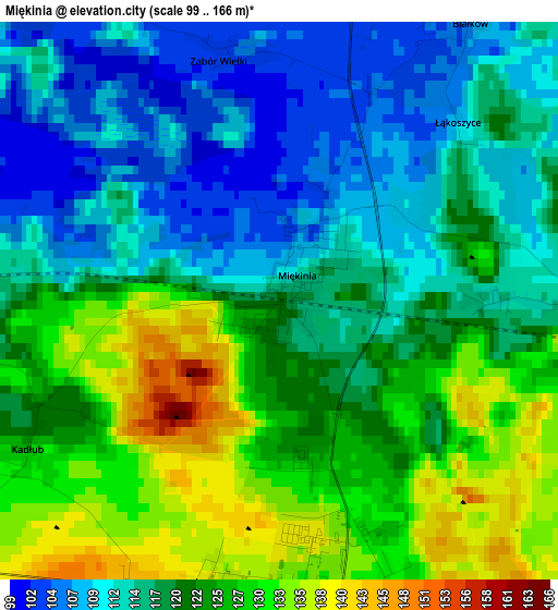 Miękinia elevation map