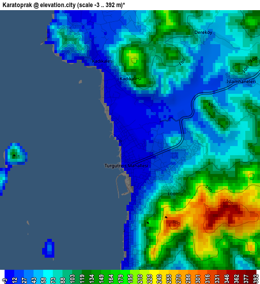 Karatoprak elevation map