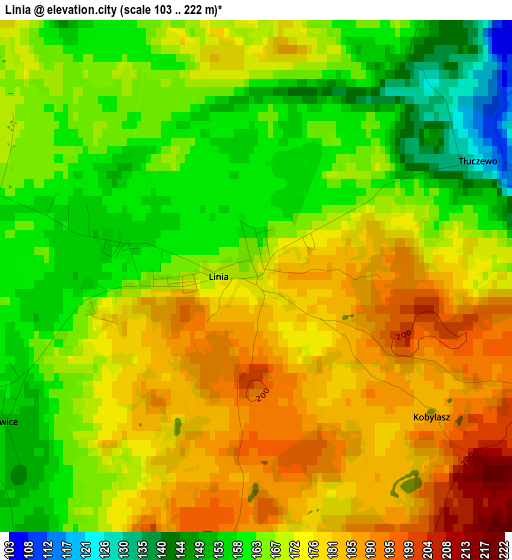 Linia elevation map