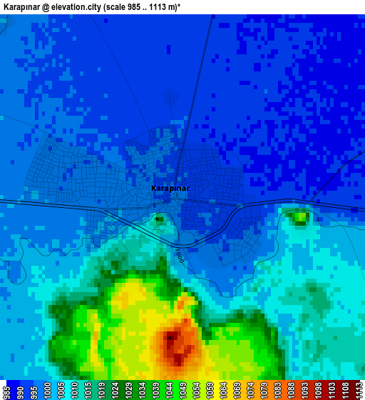 Karapınar elevation map