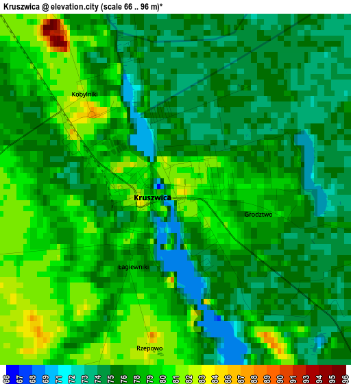 Kruszwica elevation map