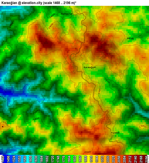 Karaoğlan elevation map