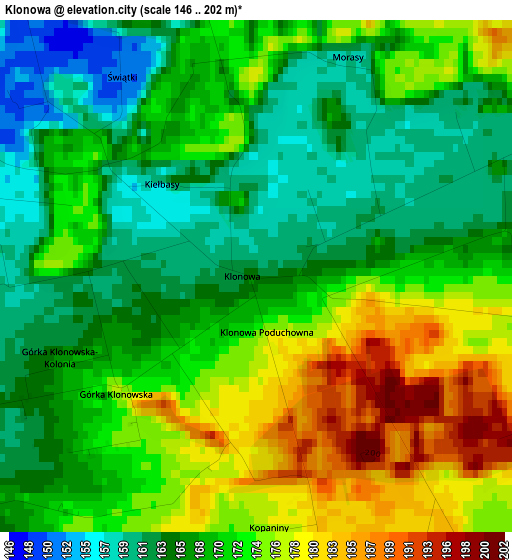 Klonowa elevation map