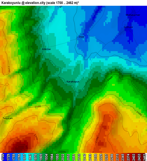 Karakoyunlu elevation map