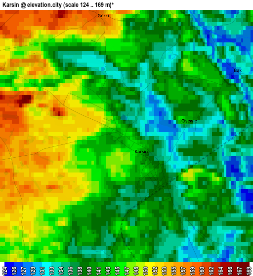 Karsin elevation map