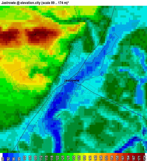 Jastrowie elevation map