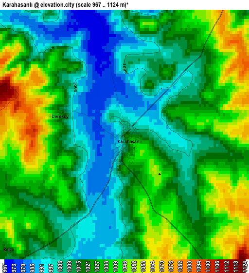 Karahasanlı elevation map