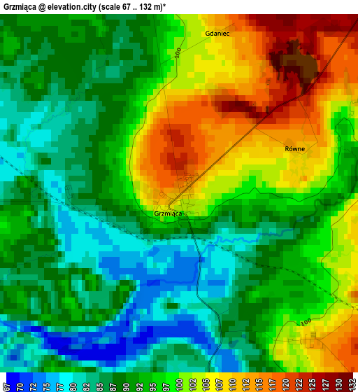 Grzmiąca elevation map