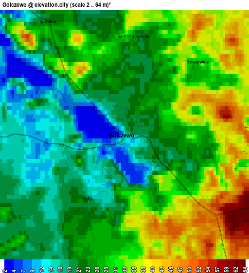 Golczewo elevation map