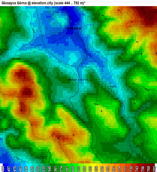 Głuszyca Górna elevation map