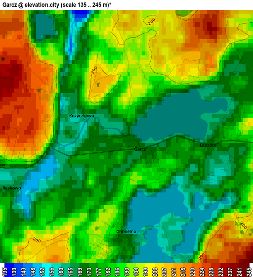 Garcz elevation map