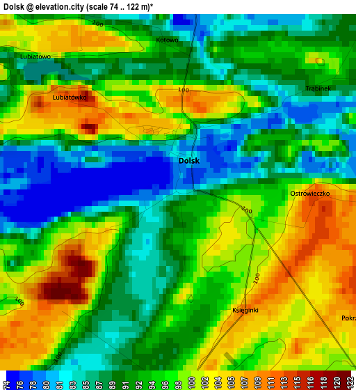 Dolsk elevation map