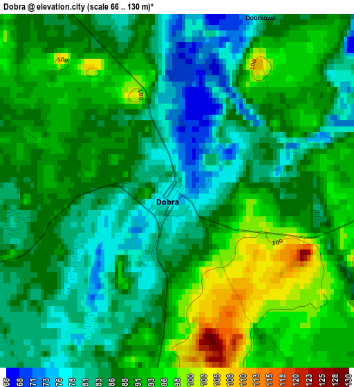 Dobra elevation map