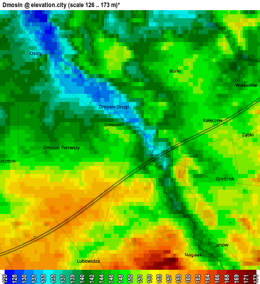 Dmosin elevation map