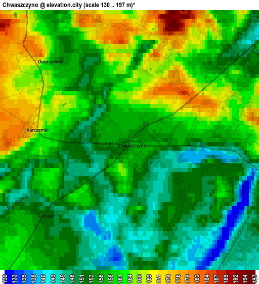 Chwaszczyno elevation map