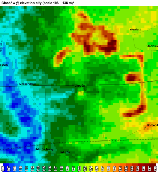 Chodów elevation map