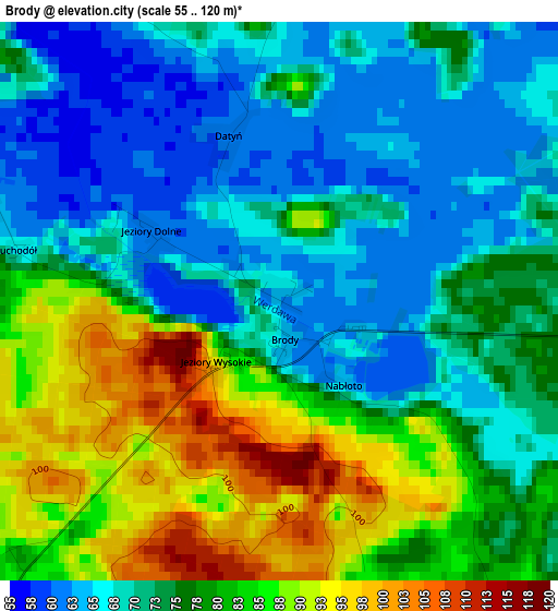 Brody elevation map