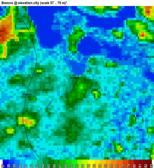 Brenno elevation map