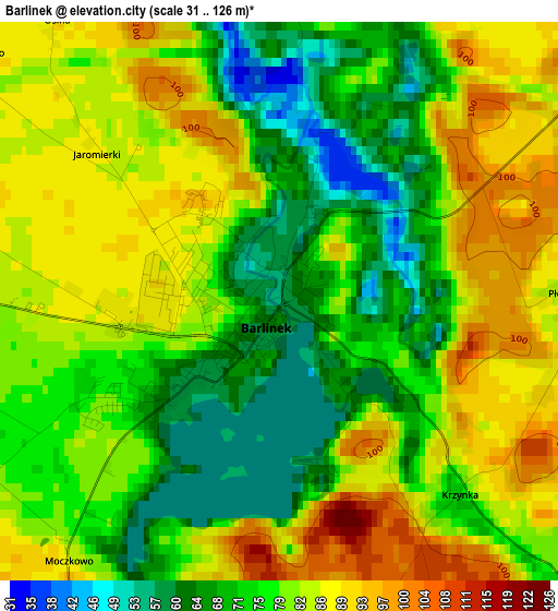 Barlinek elevation map