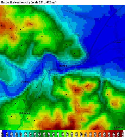 Bardo elevation map