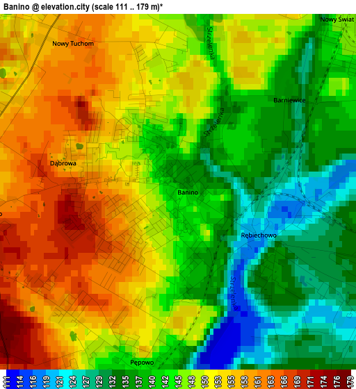 Banino elevation map