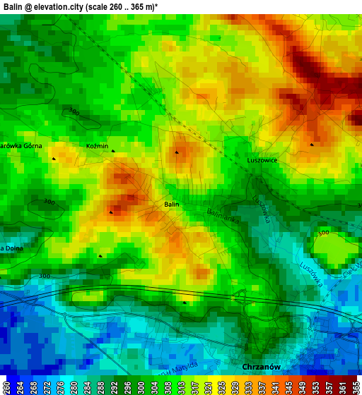 Balin elevation map