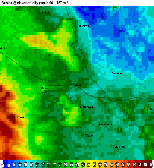 Babiak elevation map