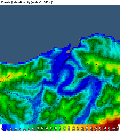 Zumaia elevation map