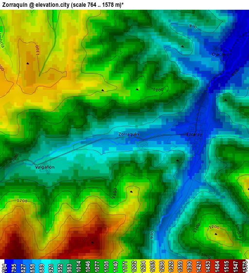 Zorraquín elevation map