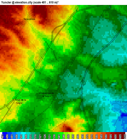 Yuncler elevation map