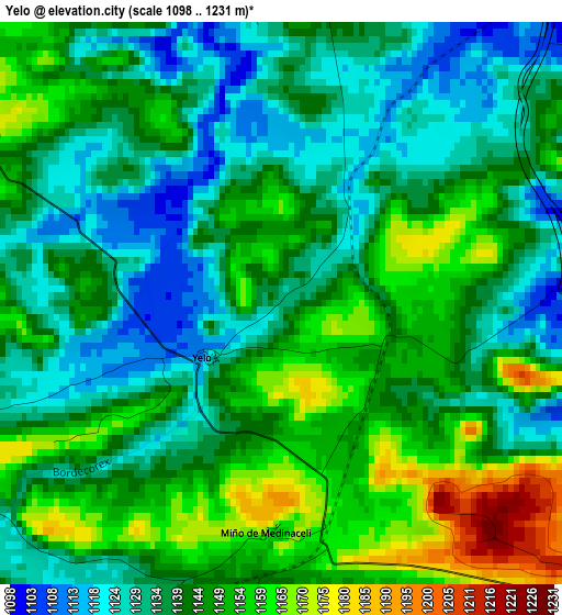 Yelo elevation map