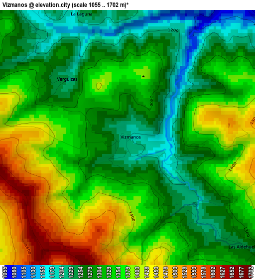 Vizmanos elevation map