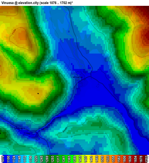 Vinuesa elevation map