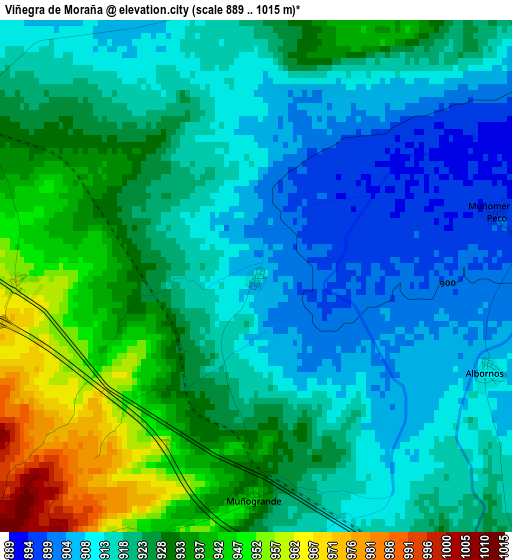 Viñegra de Moraña elevation map