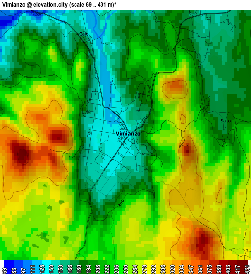 Vimianzo elevation map