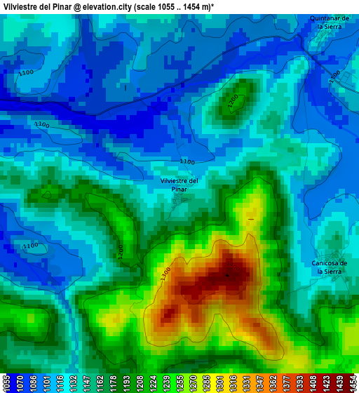 Vilviestre del Pinar elevation map