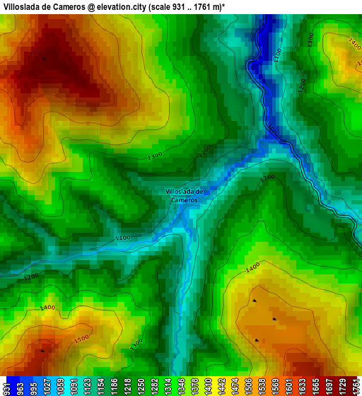 Villoslada de Cameros elevation map