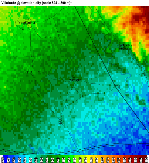 Villaturde elevation map