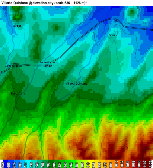 Villarta-Quintana elevation map