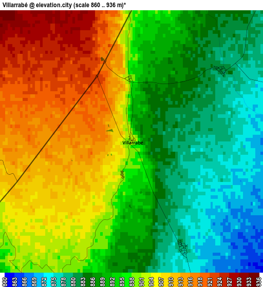 Villarrabé elevation map