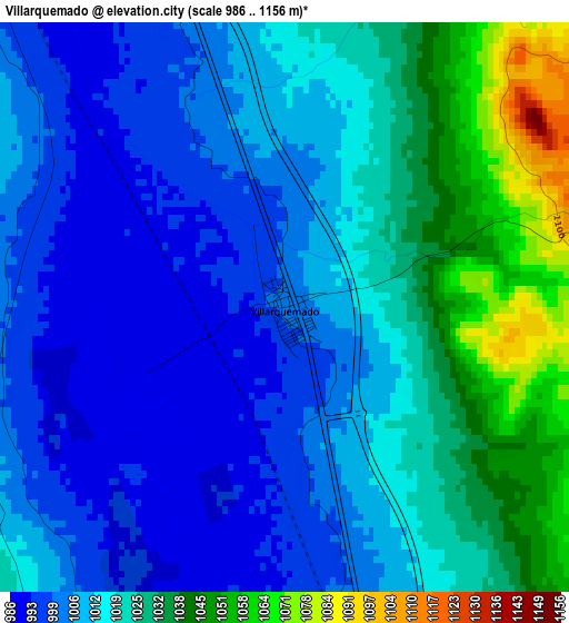 Villarquemado elevation map