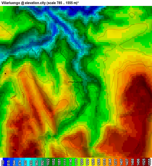 Villarluengo elevation map