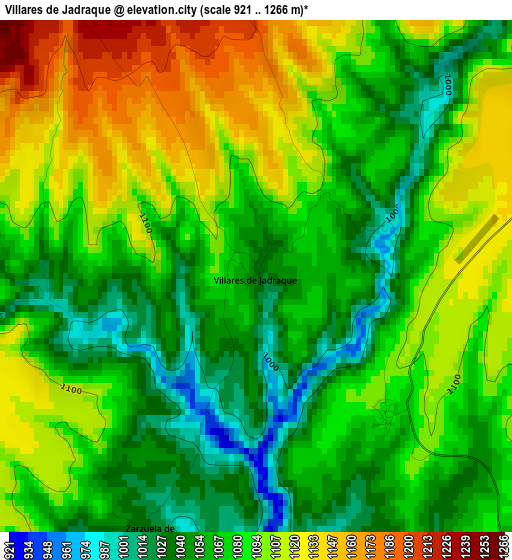 Villares de Jadraque elevation map