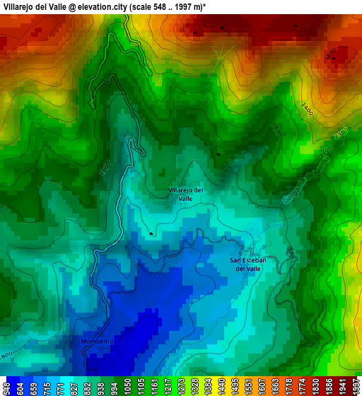 Villarejo del Valle elevation map