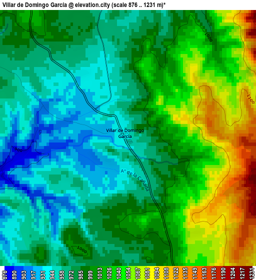 Villar de Domingo García elevation map