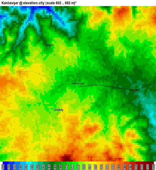 Kanlıavşar elevation map