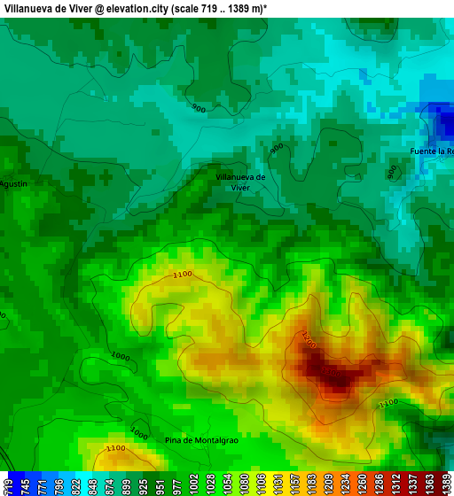 Villanueva de Viver elevation map