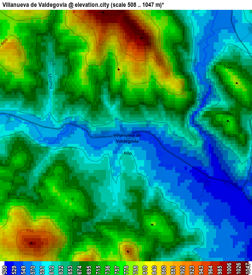 Villanueva de Valdegovía elevation map