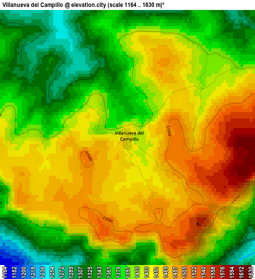 Villanueva del Campillo elevation map