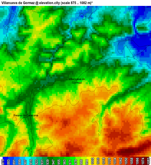 Villanueva de Gormaz elevation map